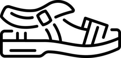 A line style icon of a sandal vector