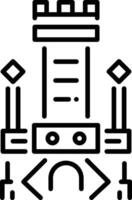 Cultural relic icon in linear style vector
