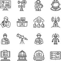 Collection of Linear Style Reporting Icons vector