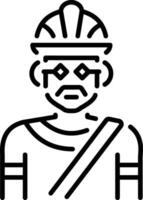 Historical figure icon in linear style vector