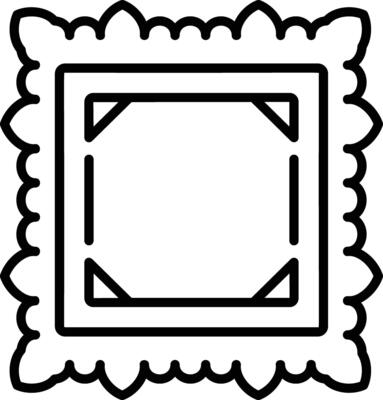 A line style icon of art frame