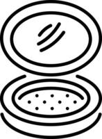 Face powder icon in line style vector