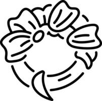Hair scrunchie icon in line style vector