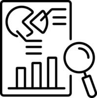 A line style icon of report analysis vector
