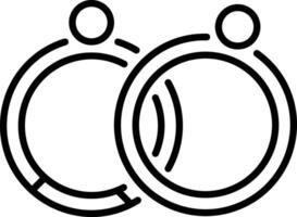 Hoop earrings icon in line style vector