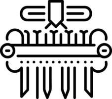 An outline style icon of beautiful comb clip vector