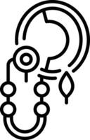 A line style icon of beautiful statement earring vector