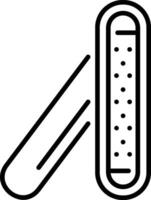 Nail file icon in line style vector