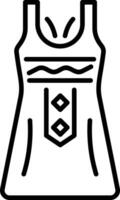 A line style icon of a nightgown vector