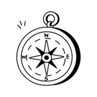 Classic compass rose design for navigation and orientation vector