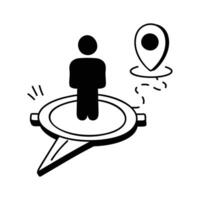 Get your hands on this amazing icon of street view in trendy style vector
