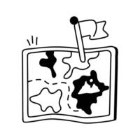 Trendy isometric icon of location map in modern style, vector