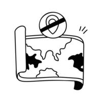 Grab this amazing icon of map in trendy style,,, vector