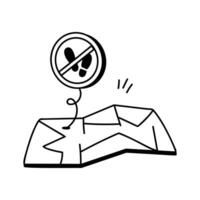 Grab this creatively design forbidden place design vector