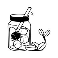 A cup of cold coffee icon in modern style, ready to use . vector