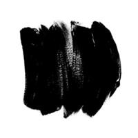 Grunge Hand Painted Black Splash Isolated on White Background. Creative brush lines with rough edges. Abstract freehand doodle line borders. Highlight splashes vector