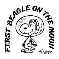 Snoopy Peanut First Beagle on the moon vector