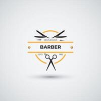 Barbershop logo clasic design icon template vector