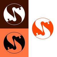 Letter S Orange Circle Chili Logo design - Modern and Spicy Logo Design Template vector