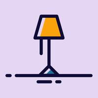 Creative Interior Light Bulb Icon - Simple and Modern Outline vector