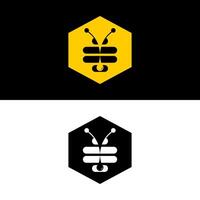 Flat Honey Bee Logo Design - Elegant and Versatile Template vector