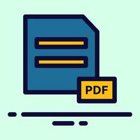 PDF File Icons - Digital Document and File Format Design vector