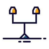 Innovative Thinking Light Bulb Icon - Minimalist Line Art Design vector