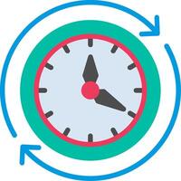 Overtime Illustration Flat Design vector