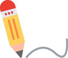 Pencil Illustration Flat Design vector