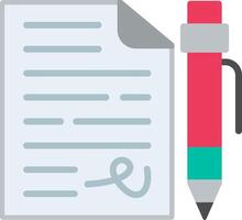 Contract Illustration Flat Design vector