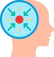 Concentration Illustration Flat Design vector