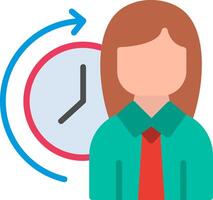 Working hours Illustration Flat Design vector