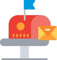 Mail Box Illustration Flat Design vector