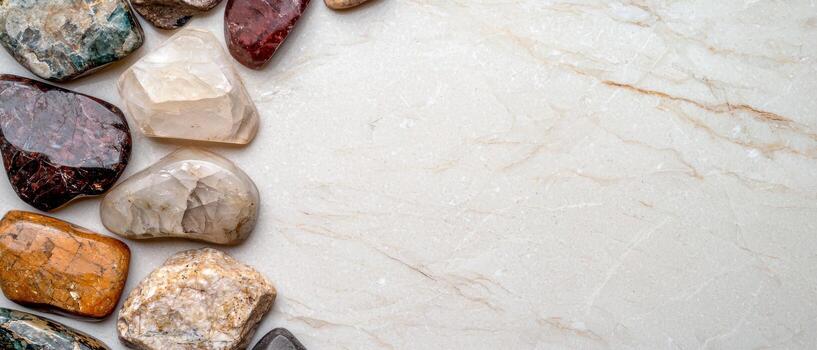 colección de vistoso cayó piedras en un mármol antecedentes foto