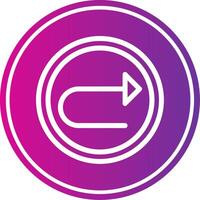 Right Arrow Colorful Icon Style Design vector