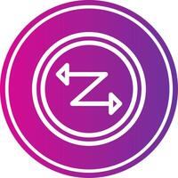 Zig Zag Colorful Icon Style vector