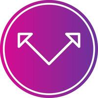 Left Chevron Colorful Icon Style vector