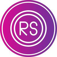 Rupee Colorful Icon Style vector