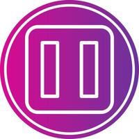 Pause Button Colorful Icon Style vector