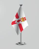 Notherland National Flag on Stand. flag of Notherland on a metal stand vector
