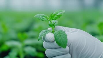 Biotechnology Agricultural Lab Crafting Genetically Modified Plants for Sustainable Development and Advanced Crop Solutions photo
