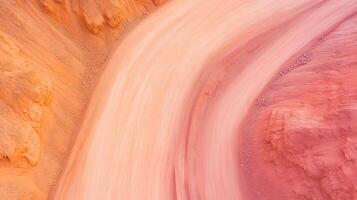 Aerial View of Riotinto Mines with Vibrant Colorful Terrain and Swirling Patterns in Spain, Earthy Tones and Natural Beauty, Striking Abstract Geology and Landscape from Above photo