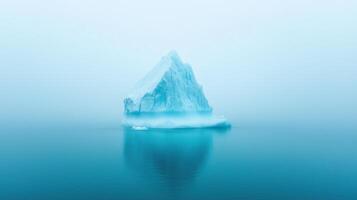 Majestic Icebergs Floating in Jokulsarlon Glacier Lagoon Captured in Serene Arctic Atmosphere with Misty Horizon and Tranquil Waters Reflecting Ethereal Beauty of Winter Landscape in Iceland photo