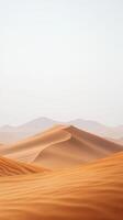 Expansive White Sand Dunes Under Clear Sky - Serene Desert Landscape With Rolling Hills and Fine Sand in Soft Light photo