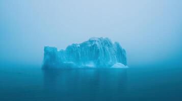 Climate Change Majestic Icebergs Floating in Jokulsarlon Glacier Lagoon for Arctic Serenity and Captivating Natural Beauty photo