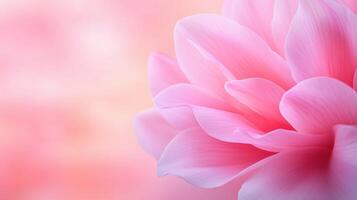 Close Up of Delicate Cyclamen Persicum Flower in Bloom With Soft Pink Petals Displayed Against a Dreamy Blurred Background Perfect for Floral Art, Botanical Studies, and Nature-Inspired Designs photo