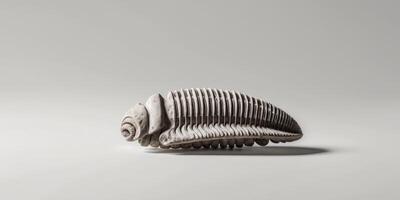 Small Trilobite Fossil on Clean Background photo