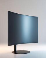 Modern Curved Black Computer Monitor Display photo