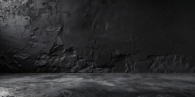 Black wall texture rough background dark concrete floor or old grunge background with blackBlack wall texture rough background dark concrete floor or old grunge background with black. photo