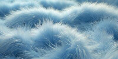 Panoramic View of Fluffy Blue Fur Texture BackgroundPanoramic View of Fluffy Blue Fur Texture Background. photo